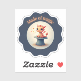 Made of Magic - Pegatina del Dragón Cute