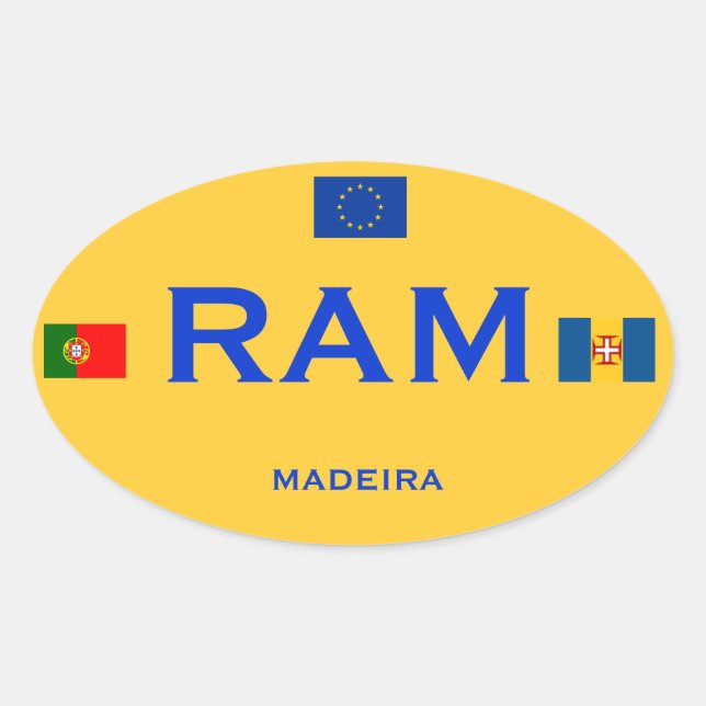 Madeira - Pegatina de parachoques al estilo europe (Anverso)