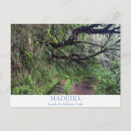 Madeira - postal de Caldeirao Verde con texto
