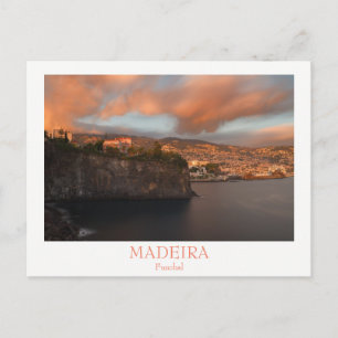 Madeira - postal de la ciudad de Funchal con texto