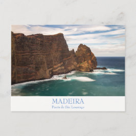 Madeira - Postal Ponta de Sao Lourenco con texto