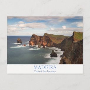 Madeira - Postal Ponta de Sao Lourenco con texto