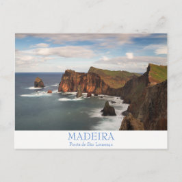 Madeira - Postal Ponta de Sao Lourenco con texto