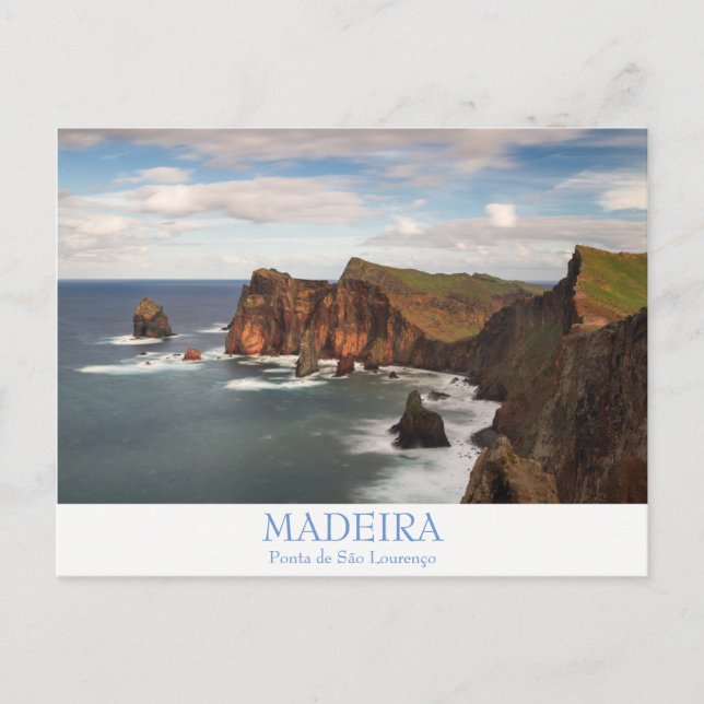 Madeira - Postal Ponta de Sao Lourenco con texto (Anverso)