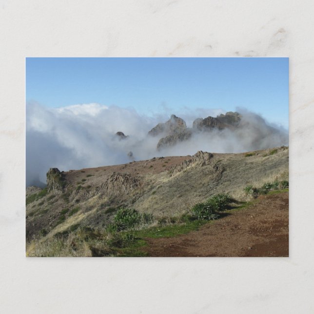 Madeira sobre la postal de las nubes, personalizar (Anverso)
