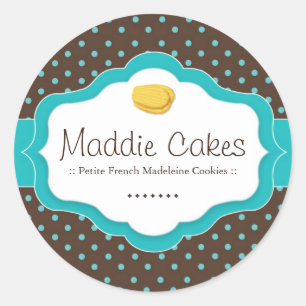 Madeleine Cookies Pegatinas de polk a dot