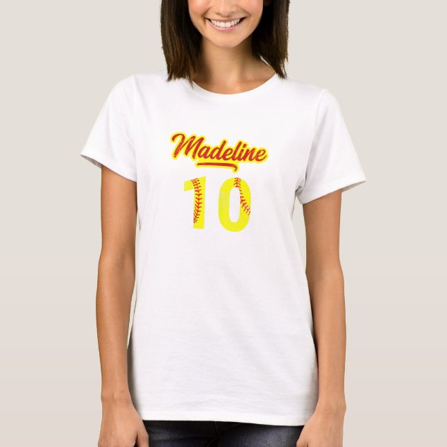 Madeline No 10 Jersey Number 10 Softball (Anverso)