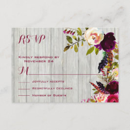 Madera acribillada Rustic Boho RSVP