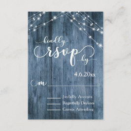 Madera azul rusa, cadenas de luz blanca RSVP