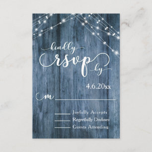 Madera azul rusa, cadenas de luz blanca RSVP
