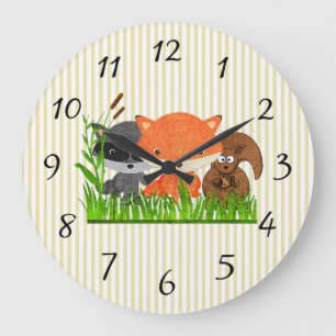 Madera de bosque de madera Reloj de cría de animal