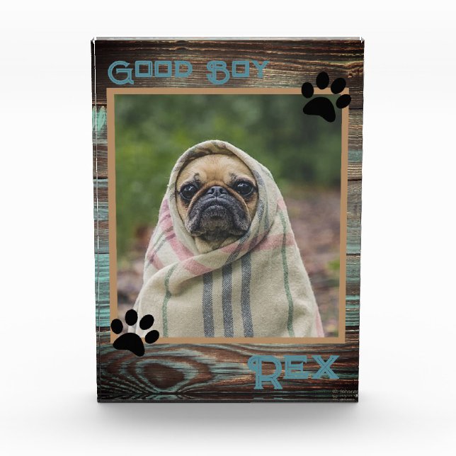 Madera de fotos de perros Personalizado (Anverso)