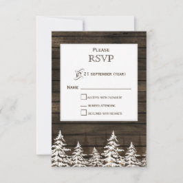 Madera de grano Rústico Pinos, rsvp estándar de in