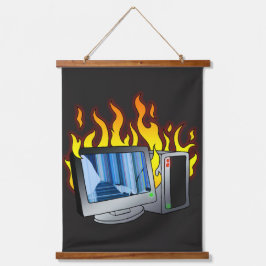 Madera de incendio de computador tapada tapiz de p