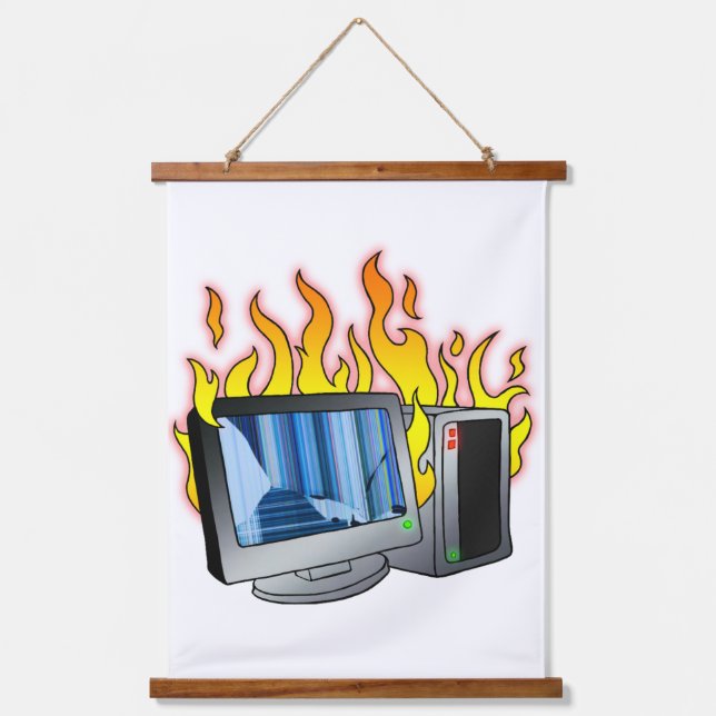 Madera de incendio de computador tapada tapiz de p (Anverso)