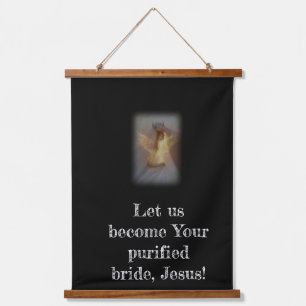 Madera de la Novia de Cristo tapada tapiz de pared