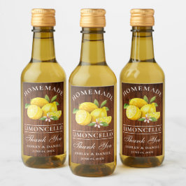 Madera de Limoncello Gracias Mini Botellas