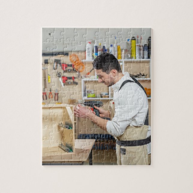 Madera de madera Jigsaw Puzzle I Producción de mue (Vertical)