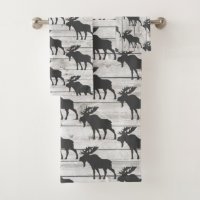 Madera de Moose Caminando Rústicamente