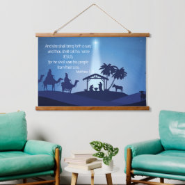 Madera de nacimiento de Jesús tapada tapiz de pare