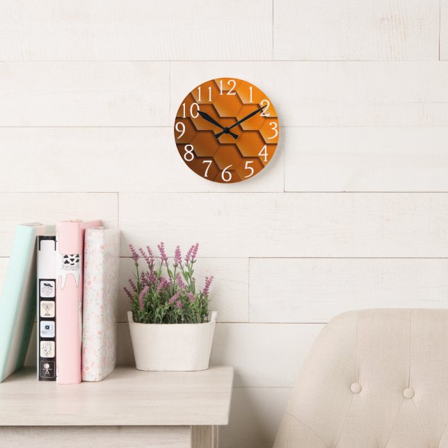 Madera de reloj de pared con números,Reloj de pare (Sala de lectura)
