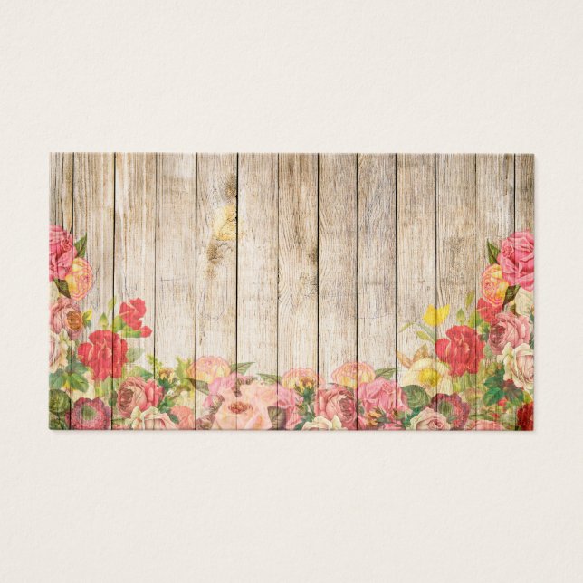 Madera de Rosas Rústicos Vintage (Frente)