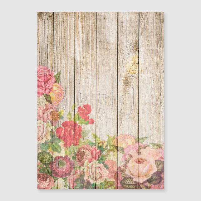 Madera de Rosas Rústicos Vintage (Anverso)