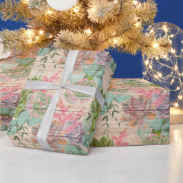 Madera floral Papel de envolver popular moderno