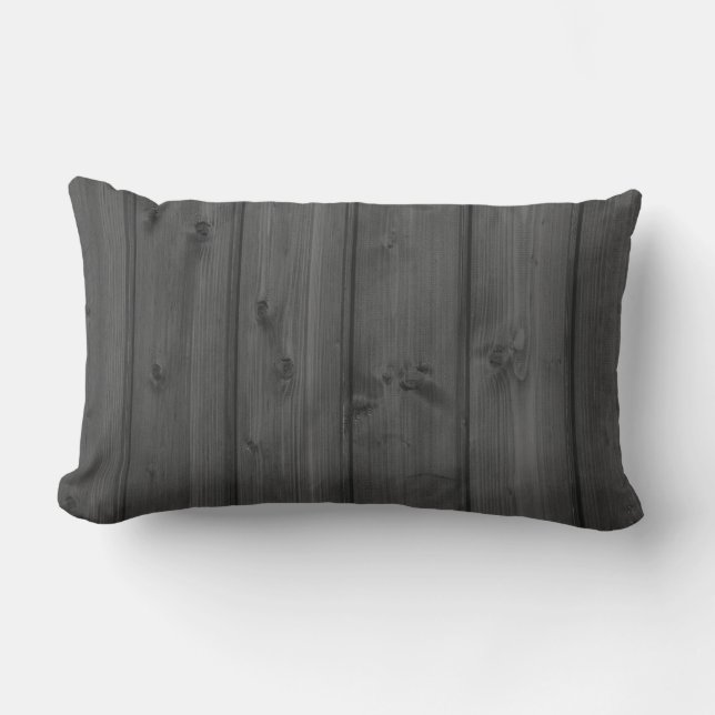 Madera gris oscura Textura Almohada lumbar (Anverso)