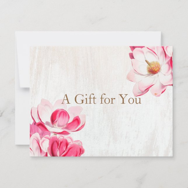 Madera Rústica Floral Rosa Magnolia Weathered (Anverso)