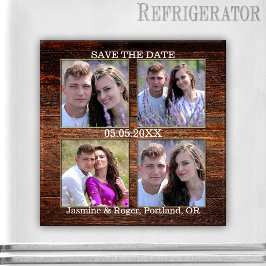 Madera rústica tus 4 fotos ahorran el imán de la f