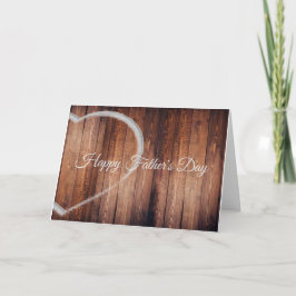 Madera rústica y Corazón de San Valentín para papá