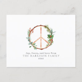 Madera Signo de Paz Botánico Amor Alegría Navidad