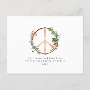 Madera Signo de Paz Botánico Amor Alegría Navidad