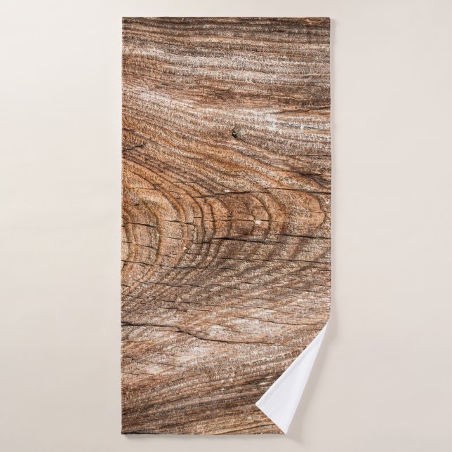 Madera sólida de textura de árbol (Toalla de baño)