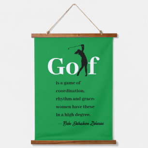 Madera Topada Babe Zaharias Golf Cita Tapiz Muro