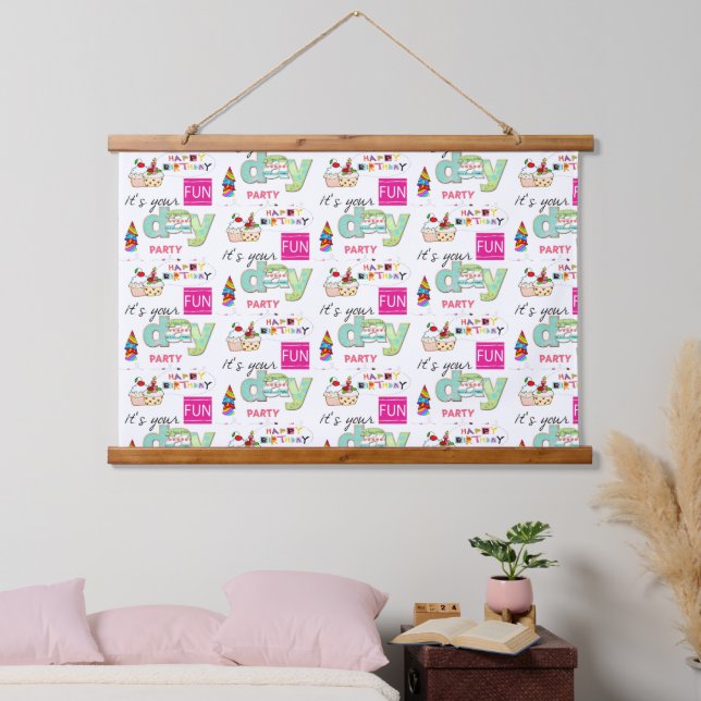 Madera Topada Muro Tapiz DIVERSIÓN Pastel de torta (Dormitorio)