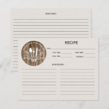 Madera veteada de la cocina de la receta del monog