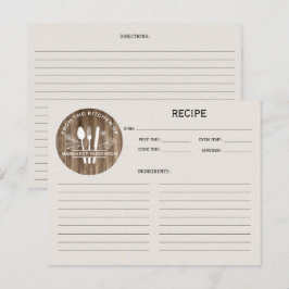 Madera veteada de la cocina de la receta del monog