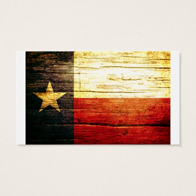 Madera vieja de bandera de Texas (Atrás)