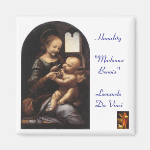Madonna Benois - imán Sq - parroquia