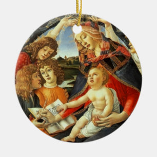 Madonna de Botticelli. Ornamento de regalo para na