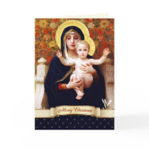 Madonna de W.Bouguereau. Tarjeta de Navidades Bell