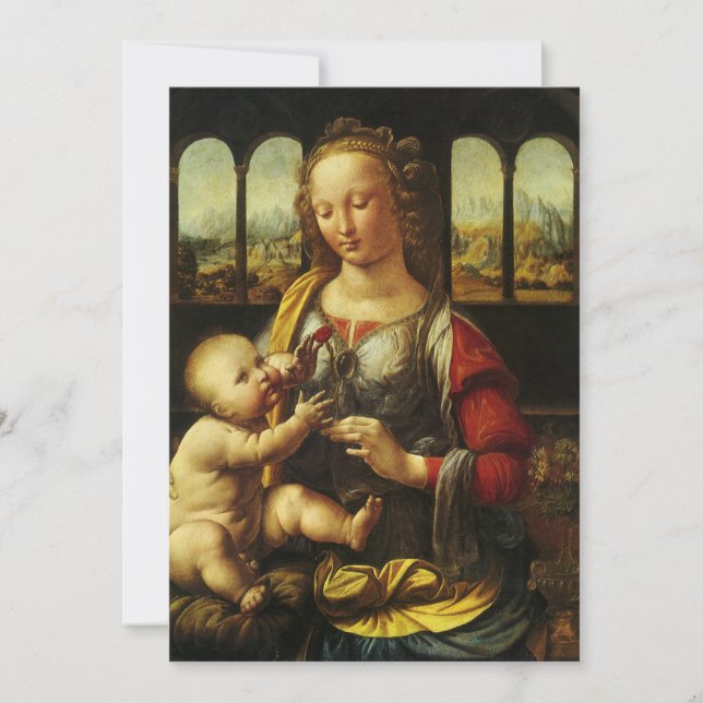 Madonna del clavel de Leonardo da Vinci (Anverso)