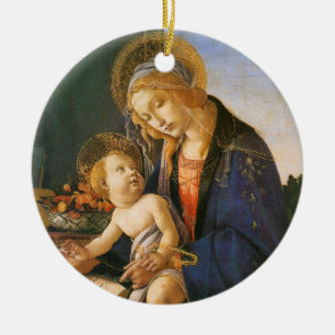 Madonna del Libro Botticelli Ornamento de Navidad