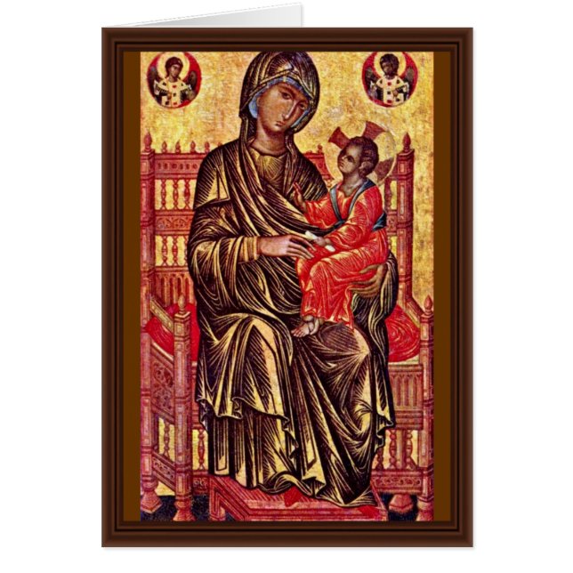 Madonna Enthroned de Italo-Byzantinischer Maler De (Frente)