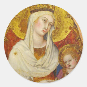 Madonna gótica y pegatinas infantiles