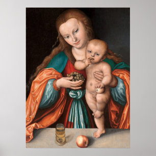Madonna - Lucas Cranach Póster de Arte Fino Alemán