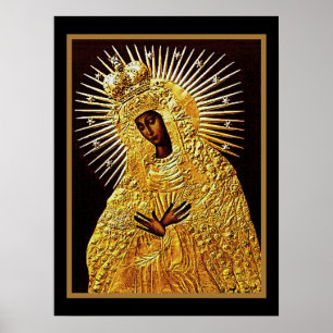 Madonna negra en la oración... Póster