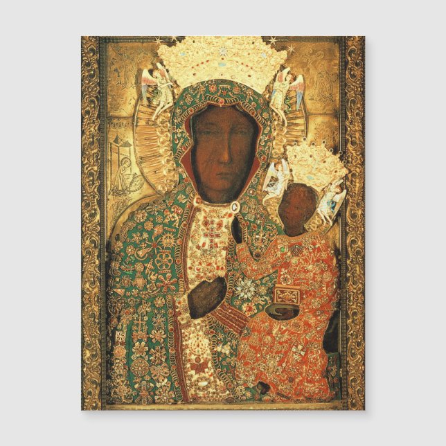 Madonna negra y niño Nuestra Señora de Czestochowa (Anverso)